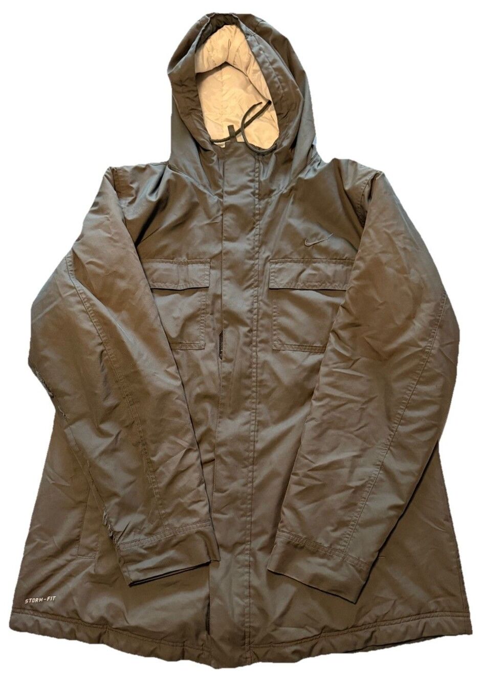 Nike Storm-Fit Hooded Jacket Youth XL 15 Gray Field Parka Coat
